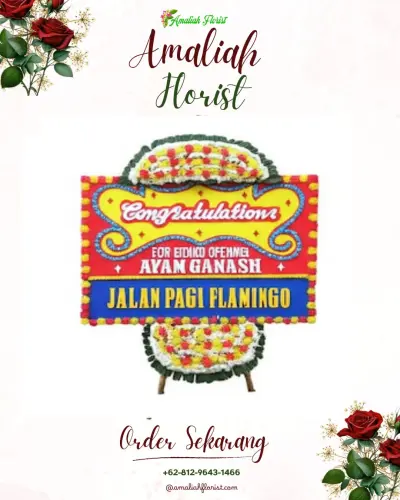 Bunga Papan Congratulation di Traji